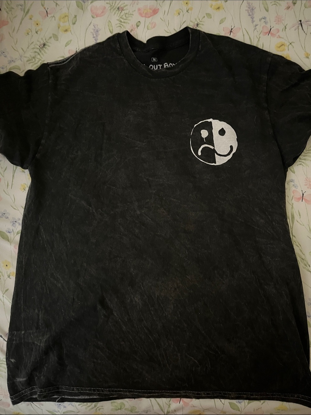 Black and white fall out boy tee shirt